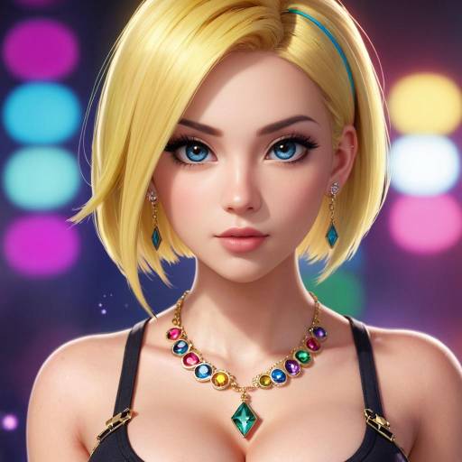 Blonde Beauty with Jewelry and Light