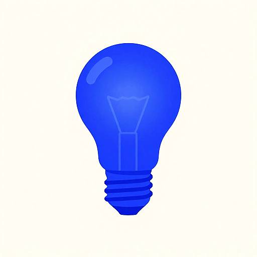 Minimalist Isometric Glowing Lightbulb