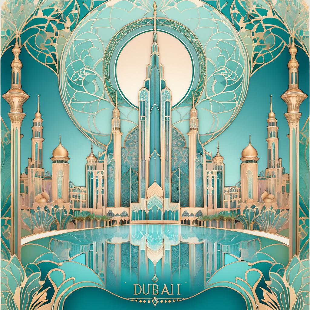 Art Nouveau Dubai: A Mucha Inspired Vision