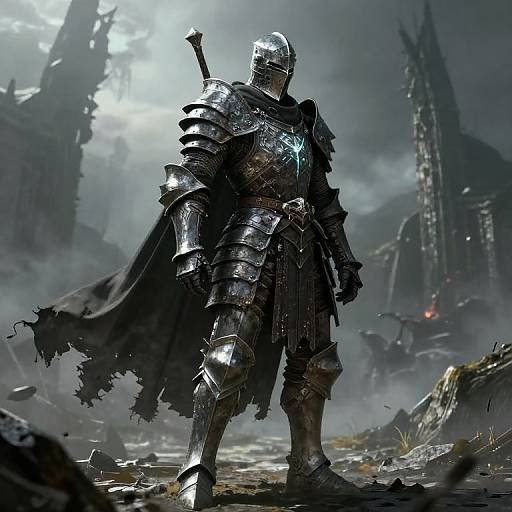 Dark Souls Knight in Misty Battlefield