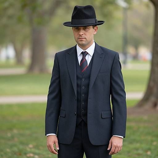 Man in Zoot Suit in Park