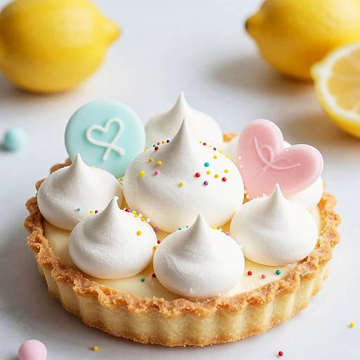 Whimsical Pastel Lemon Tart Decoration