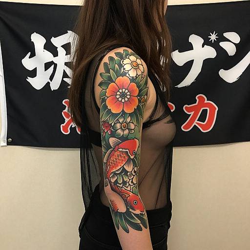 Woman with Vibrant Full Back Tattoo