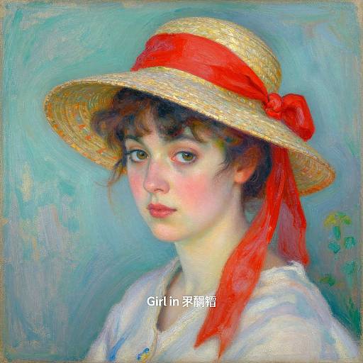 Vibrant Portrait in Straw Hat