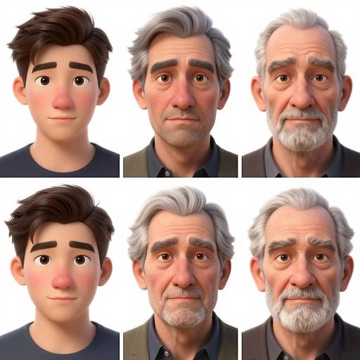 Hyperrealistic Aging Portrait Morph Animation