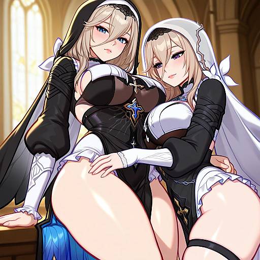 Illustration of Aponia (honkai impact), honkai (series) in the style of Blushyspicy