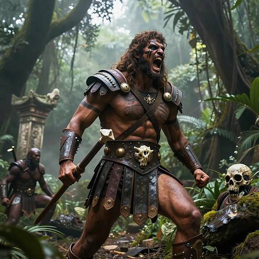 Ares as Primal Warlord in Jungle