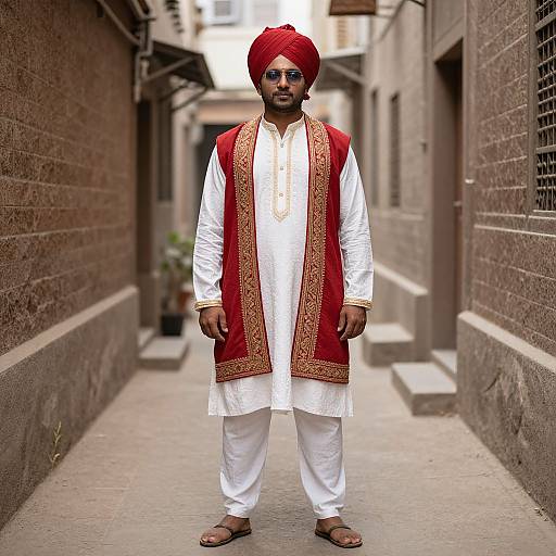Man in Traditional Indian Attire