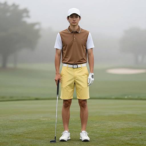 Stylish Young Golfer in Attire