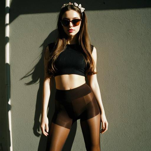 Fashionable Woman in Sunglasses and Pantyhose
