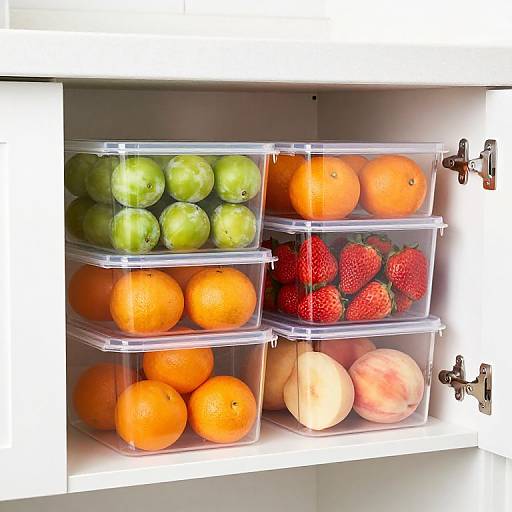Organized Fruit Storage Under Cabinet