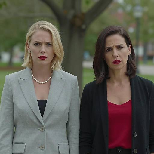 Intense Outdoor Portrait of Two Women