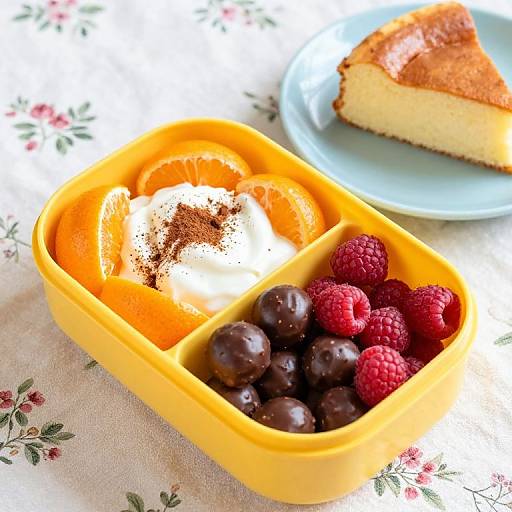 Vibrant Yellow Bento Box Snacks