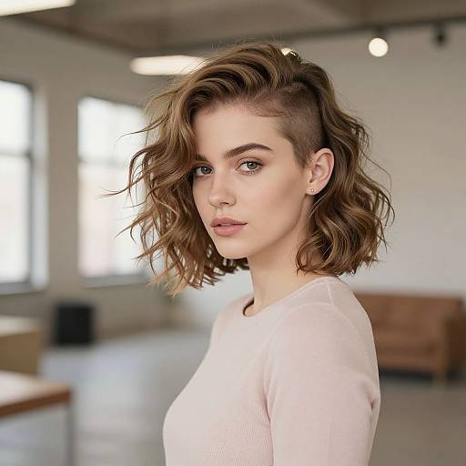 Confident Woman with Faux Hawk