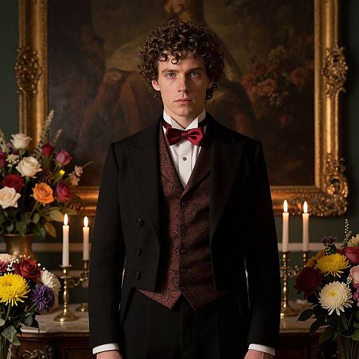 Elegant Victorian Gentleman with Candles