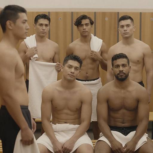 Locker Room Muscle Photography Scene