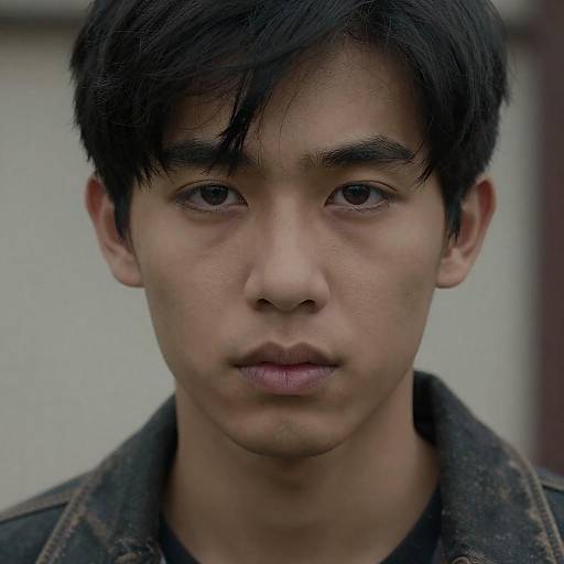 Intense Close-Up Portrait of a Young Man