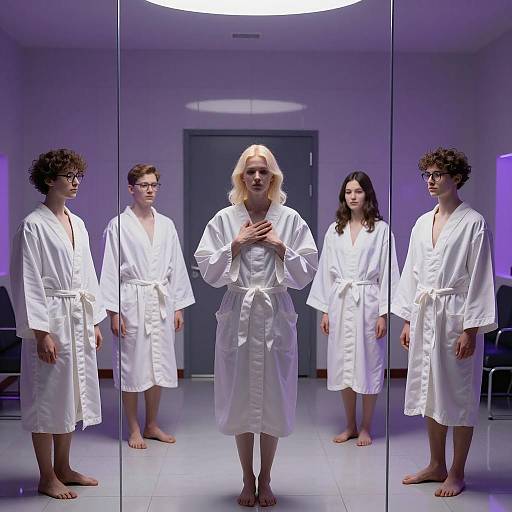 Mystical Gathering in a Tiled Room