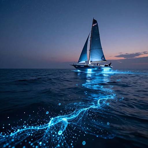 Futuristic Ionic Ocean Scene