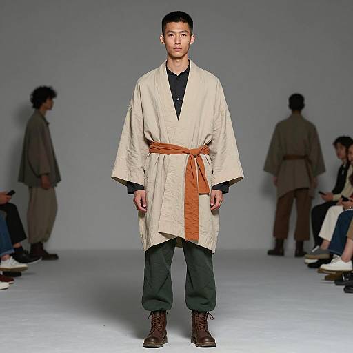 Modern Minimalist Fashion Runway Look