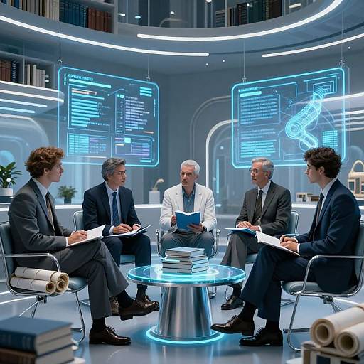 Futuristic Philosophers in Modern Hall