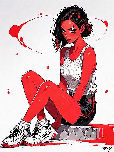 Stylish Woman in Casual Streetwear