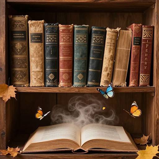 Enchanted Ancient Books with Mystical Aura