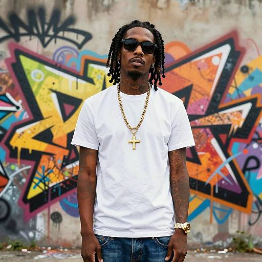 Dynamic Future Rapper Graffiti Portrait