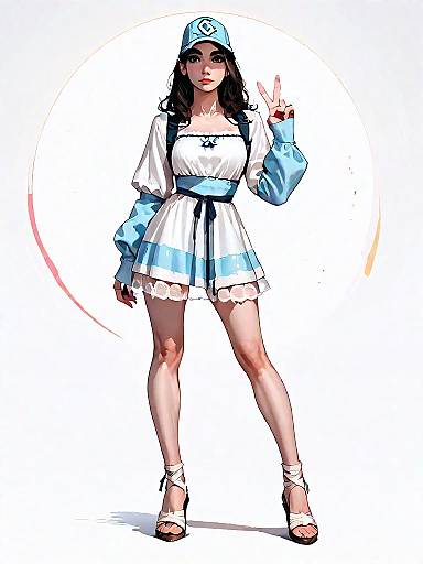 Elegant Woman in Cream Wrap Dress