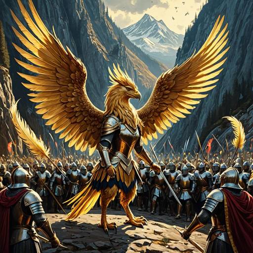 Griffin Dance in a Mountain Fantasy