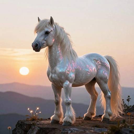 Majestic Pony at Sunset Cliff