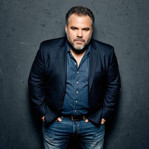 Rugged Man in Casual Blazer and Denim