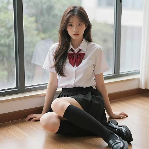 Young Asian Woman in Casual Attire