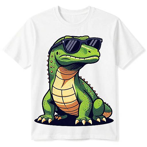 Retro Komodo Dragon with Sunglasses T-Shirt Design