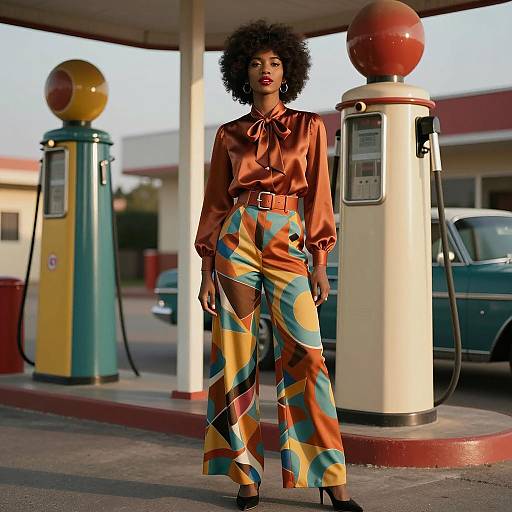 Vintage 1970s Glamour in Street Fashion