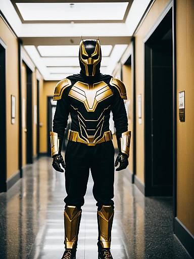 Black and Gold Man Outfit