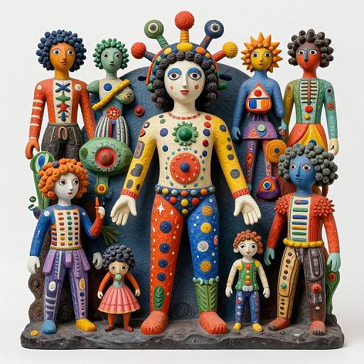 Intricate Colorful Fantasy Sculpture