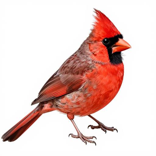 Audubon Style Northern Cardinal Illustration