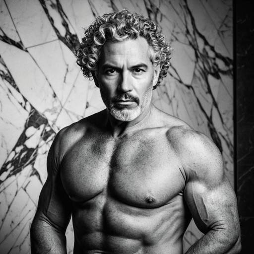 Elegant Mature Man in Vintage Glam Shoot