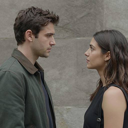 Intense Gaze: Close-Up Profiles Encounter