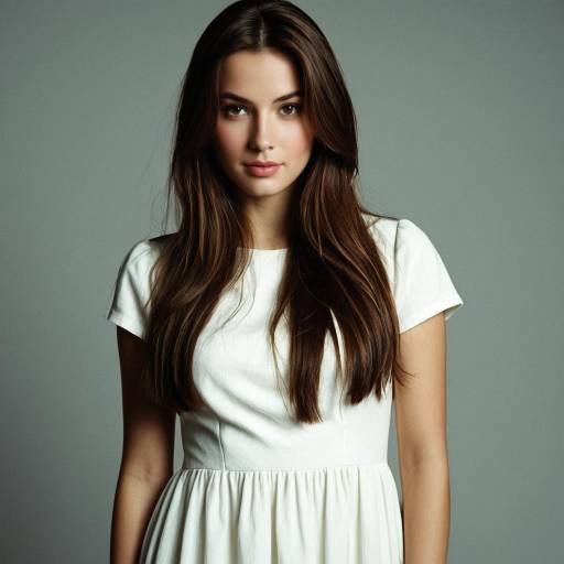 Photorealistic Solo Girl in White Dress