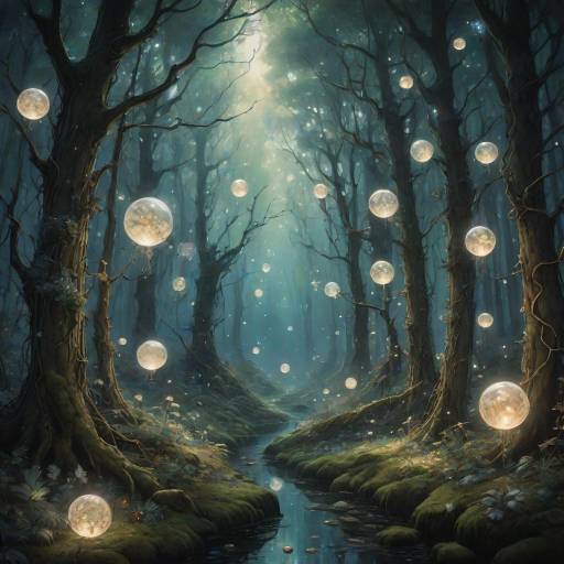 Ethereal Forest with Shape-shifting Entity