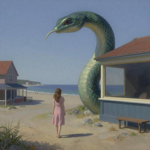 Surreal Seaside Dreamscape Journey