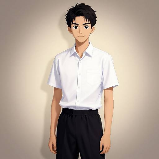 Stylish Anime Portrait for Halloween