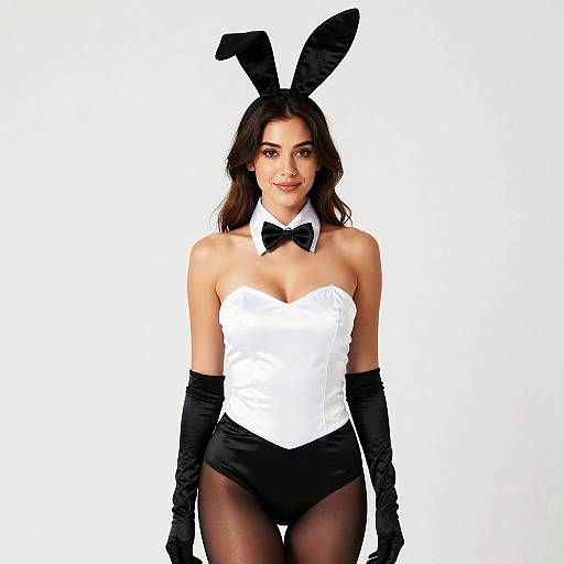 Confident Woman in Bunny Costume