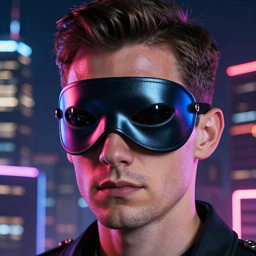 Vibrant Futuristic Hero Eye Mask
