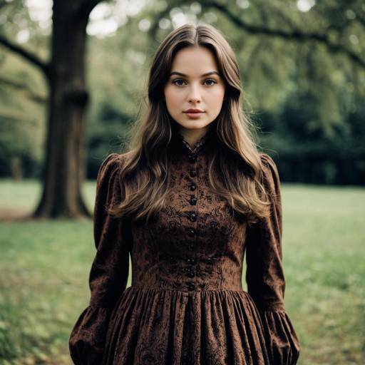 Realistic Victorian Girl in Nature