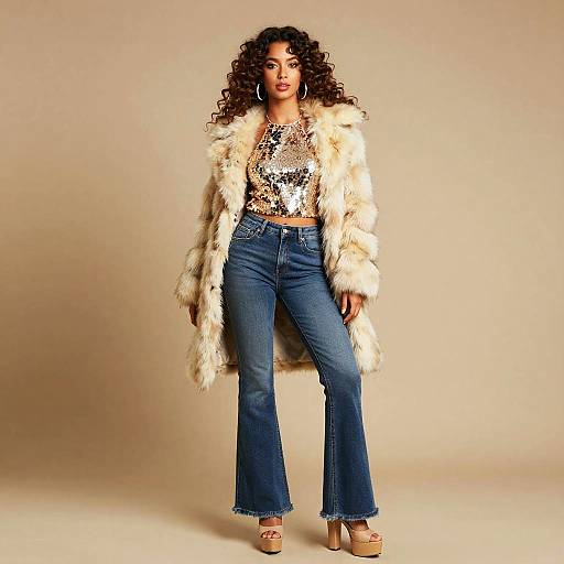 Retro 70s Disco Fashion Portrait