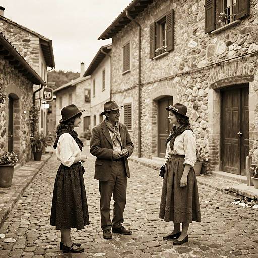Vintage European Village Exploration