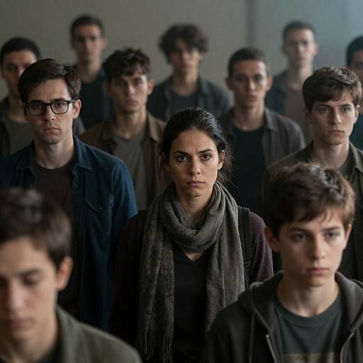 Mysterious Gathering in a Dim Room